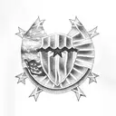 american flag arm sleeve tattoo design idea