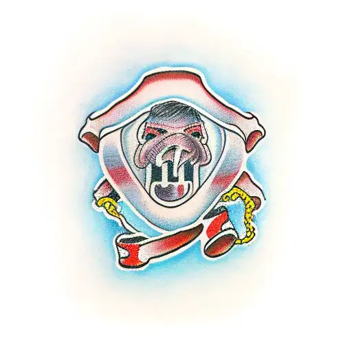 bacon strips Jesus cross tattoo design idea