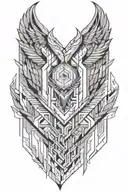 The tattoo should represent the bond between fathers and sons, and someone watching over us from heaven (my father).   tattoo design idea