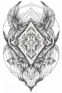 The tattoo should represent the bond between fathers and sons, and someone watching over us from heaven (my father).   tattoo design idea