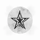 dallas cowboys logos with bass fish next to it with a honda brand logo in the star tattoo design idea