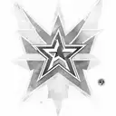 dallas cowboys logos with bass fish next to it with a honda brand logo in the star tattoo design idea