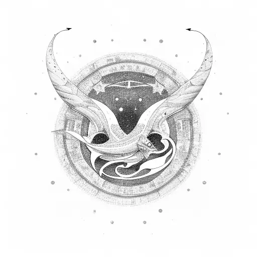 Starry Viper tattoo design idea