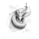 Starry Viper tattoo design idea