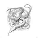 Starry Viper tattoo design idea