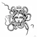 Medusa with rattlesnakes tattoo design idea