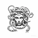 Medusa with rattlesnakes tattoo design idea