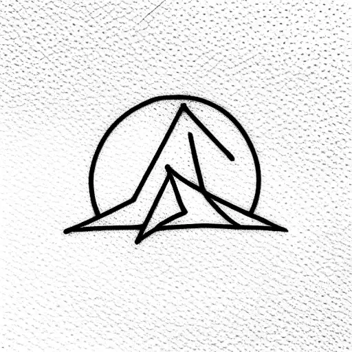 Minimalist tattoo with 3 cards and a peak sign and 777 tattoo design idea
