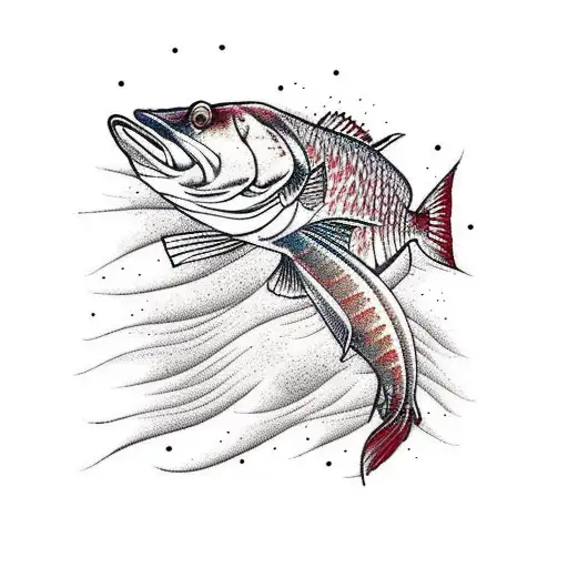 shrimp boat guy harvey red fish trout flounder  tattoo design idea