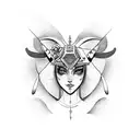 virgo Taurus Sagittarius woman tattoo design idea