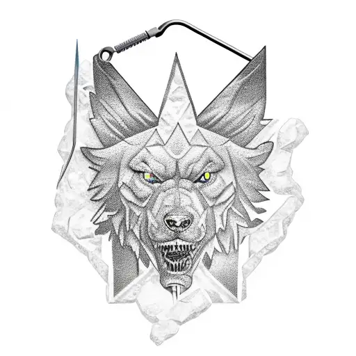mountaineering ice axe carabiner tattoo design idea