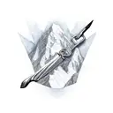 mountaineering ice axe carabiner tattoo design idea
