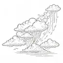 777, clouds fire rain   tattoo design idea