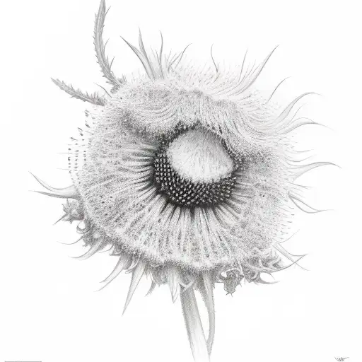 wildflowers and thistles  tattoo design idea