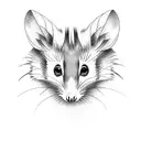 opossum tattoo design idea