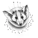 opossum tattoo design idea