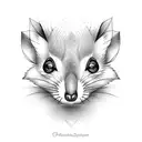 opossum tattoo design idea