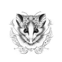 opossum tattoo design idea