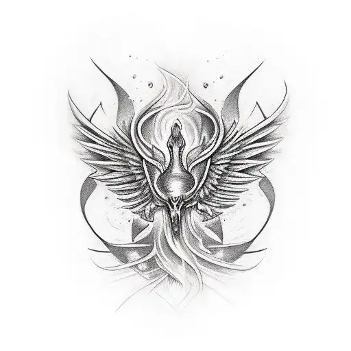 fenix fire tattoo design idea
