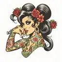 amy winehouse tattoo design idea