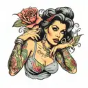 amy winehouse tattoo design idea