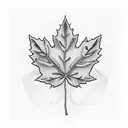 Maple Leaf tattoo design idea