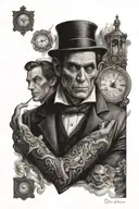 dr jekyll and mr hyde whole arm tattoo design idea
