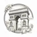 Arc de Triomphe made tattoo design idea