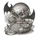 gluttony tattoo design idea
