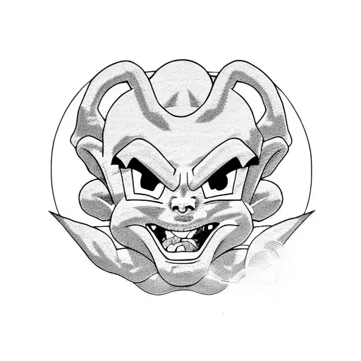 kid boo dragon ball tattoo design idea
