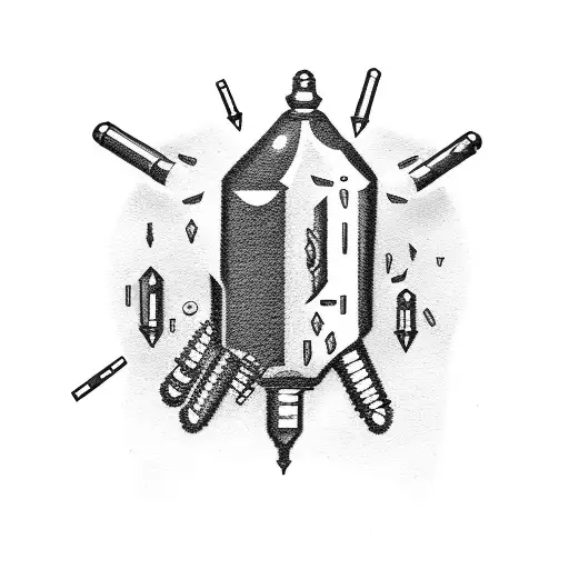 streets guns bullet shells money dope needles pills tattoo design idea