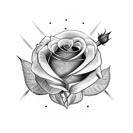 weed leaf and rose behind lips With ciggarate  tattoo design idea