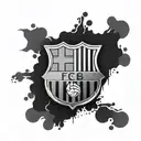 FC Barcelona logo tattoo design idea
