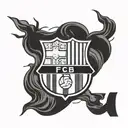 FC Barcelona logo tattoo design idea
