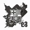 FC Barcelona logo tattoo design idea