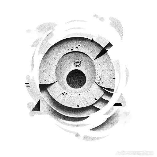 Dotwork tattoo of a keyhole with a hidden swinger club scene inside tattoo design idea