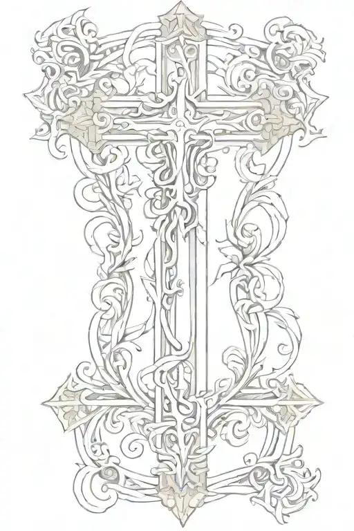 Cross with the words of Proverbs 16:33 " The lot is cast into the lap; but the whole its every decision is from the Lord tattoo design idea