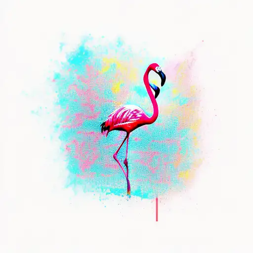 flamingo tattoo design idea