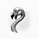flamingo tattoo design idea