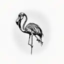 flamingo tattoo design idea