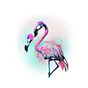 flamingo tattoo design idea