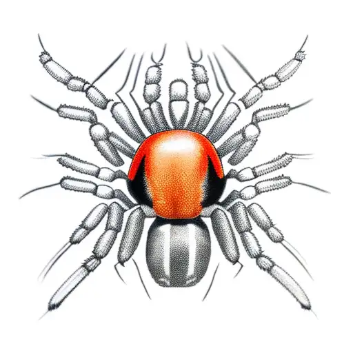 black widow spider realistic 4k tattoo design idea