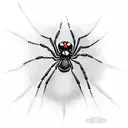 black widow spider with cobweb tattoo design idea