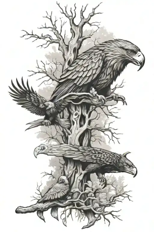 woods, snake, eagle, bear, gamecock, wildcat  tattoo design idea