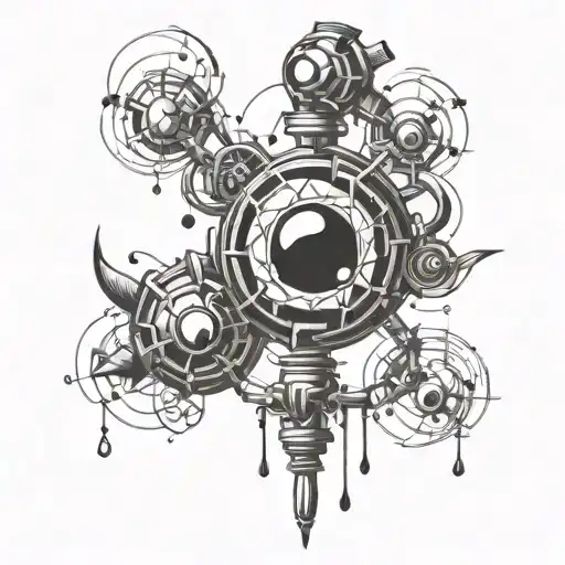 adrenaline molecule tattoo design idea