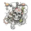 adrenaline molecule tattoo design idea