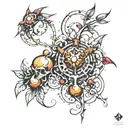 adrenaline molecule tattoo design idea