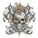 adrenaline molecule tattoo design idea