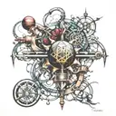 adrenaline molecule tattoo design idea