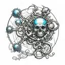 adrenaline molecule tattoo design idea